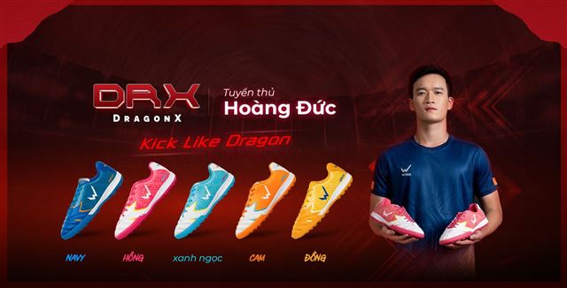 CHÍNH THỨC LÊN KỆ SIÊU PHẨM GIÀY BÓNG ĐÁ WIKA DRX x HOÀNG ĐỨC 