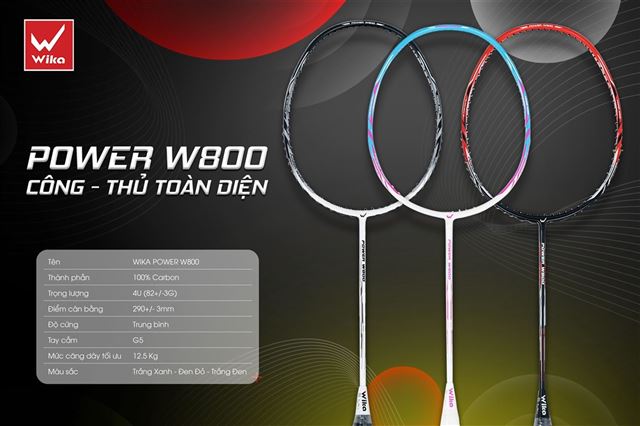 Ra mắt BST Vơt cầu lông Wika Power W800