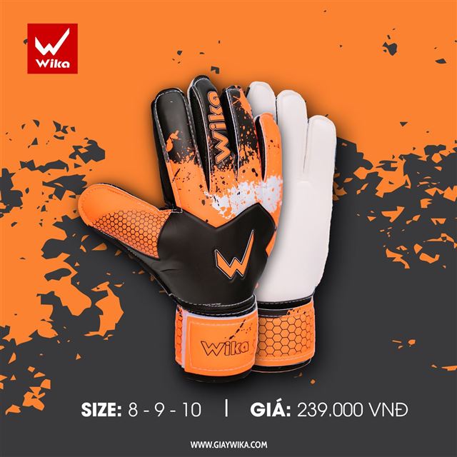 Găng tay thủ môn Wika Neon - Màu Cam