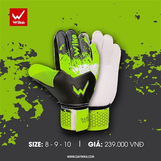 Găng tay thủ môn Wika Neon - Màu Xanh