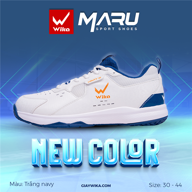 Giày Wika Maru - Màu Trắng Navy