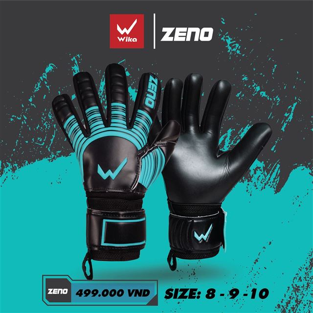 Găng tay thủ môn Wika Zeno Quan Văn Chuẩn - Màu đen xanh