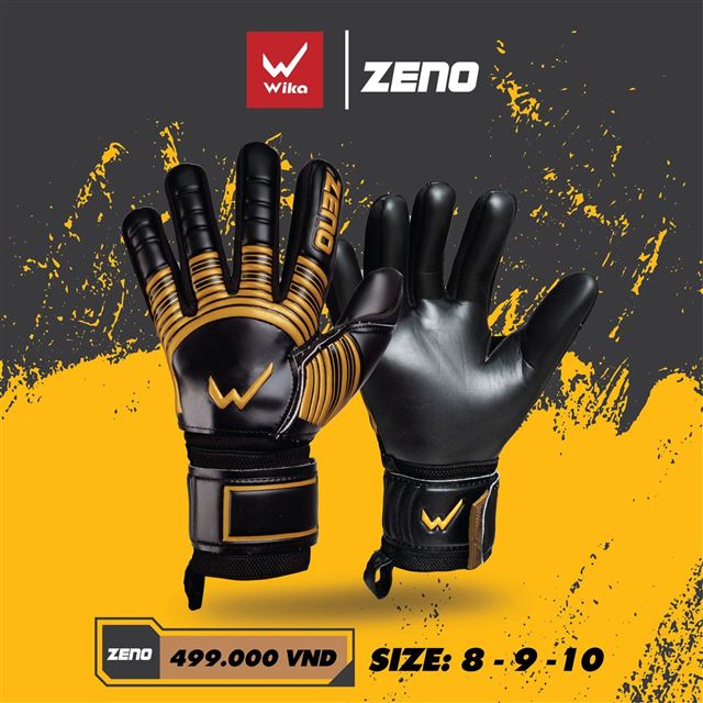 Găng tay thủ môn Wika Zeno Quan Văn Chuẩn - Màu đen vàng