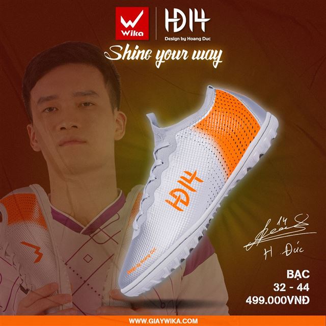 Giày đá bóng Wika HĐ14 - Màu bạc