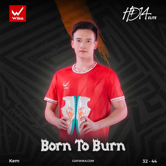 Giày bóng đá Wika Hoàng Đức HĐ14 Elite Màu Kem