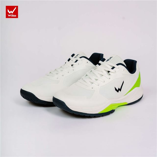 Giày Pickleball Quang Dương Wika Fury Pro Series Màu Trắng Xanh