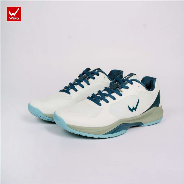 Giày Pickleball Quang Dương Wika Fury Pro Series Màu Trắng Xám