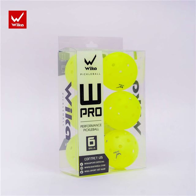Bóng thi đấu Pickleball Wika W-Pro 6 quả Màu Xanh