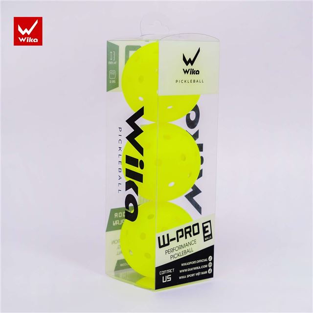 Bóng thi đấu Pickleball Wika W-Pro 3 quả Màu Xanh