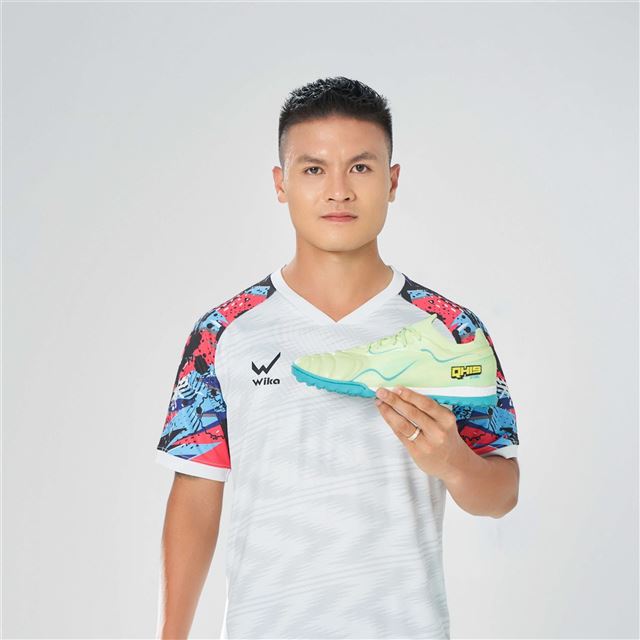 Giày Bóng đá Wika Quang Hải QH19 Z-Vol Vàng Xanh