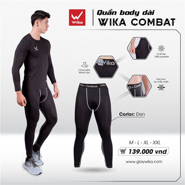 Quần Body Wika Combat - Màu Đen