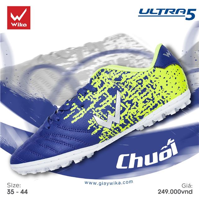Giày bóng đá Wika Ultra 5 - Màu Navy Chuối