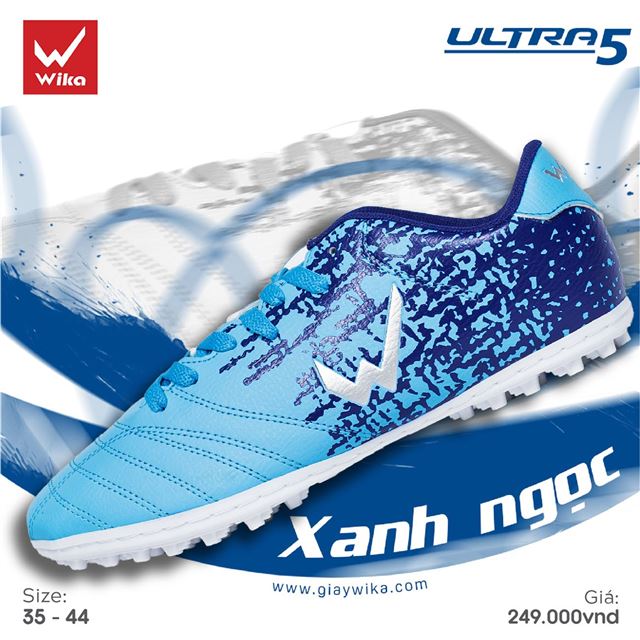 Giày bóng đá Wika Ultra 5 - Màu Xanh Ngọc