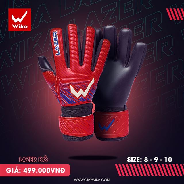Găng tay thủ môn Wika Lazer - Màu Đỏ