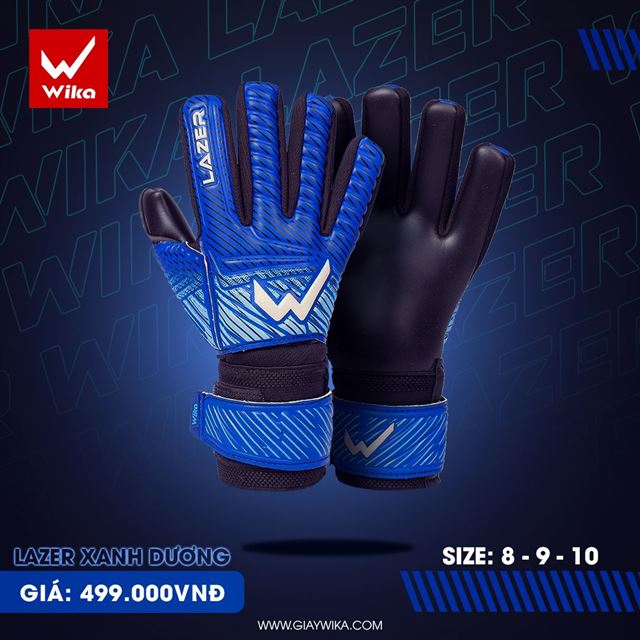 Găng tay thủ môn Wika Lazer - Màu Xanh Dương 