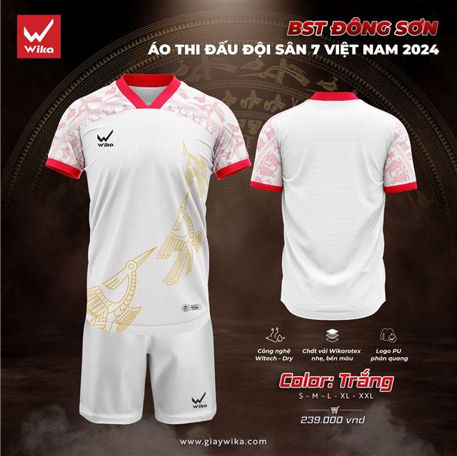 Áo Đội Sân 7 Việt Nam Wika Cup - Màu Trắng