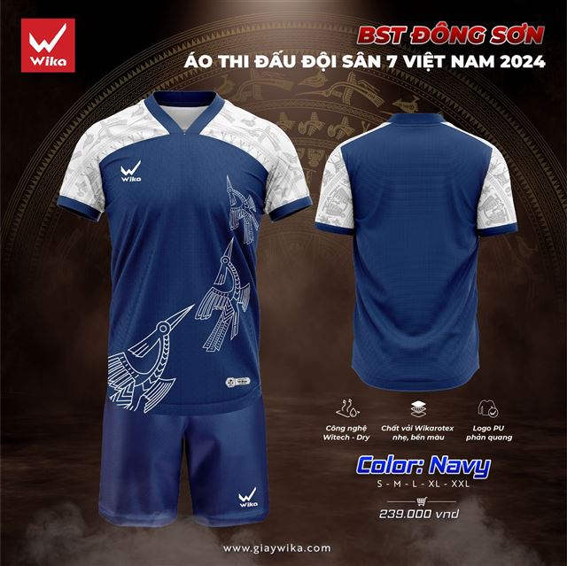 Áo Đội sân 7 Việt Nam Wika Cup - Màu Navy