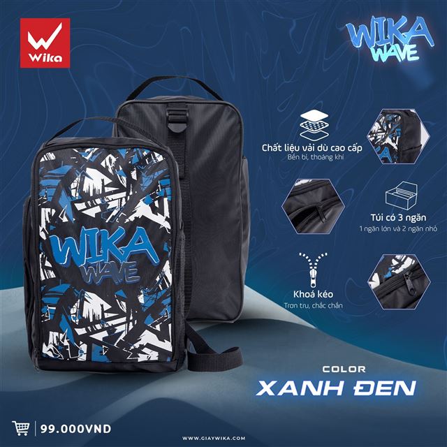 Túi chéo Wika Wave - Màu Xanh Đen 