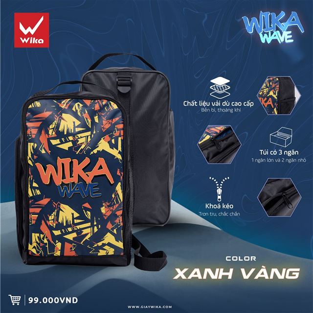 Túi chéo Wika Wave - Màu Xanh Vàng