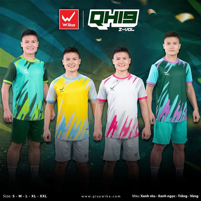 Áo bóng đá Wika Quang Hải QH19 Z-Vol