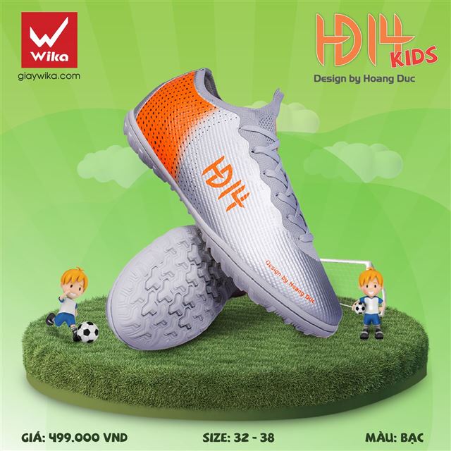 Giày Wika HĐ14 KID - Màu Bạc