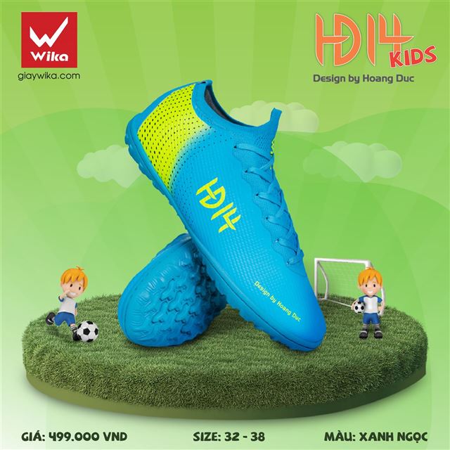 Giày Wika HĐ14 KID - Màu Xanh Ngọc