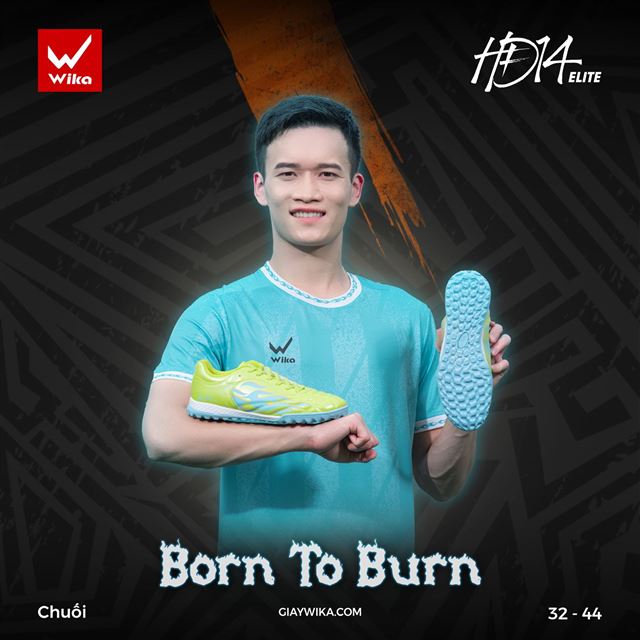 Giày bóng đá Wika Hoàng Đức HĐ14 Elite Màu Chuối