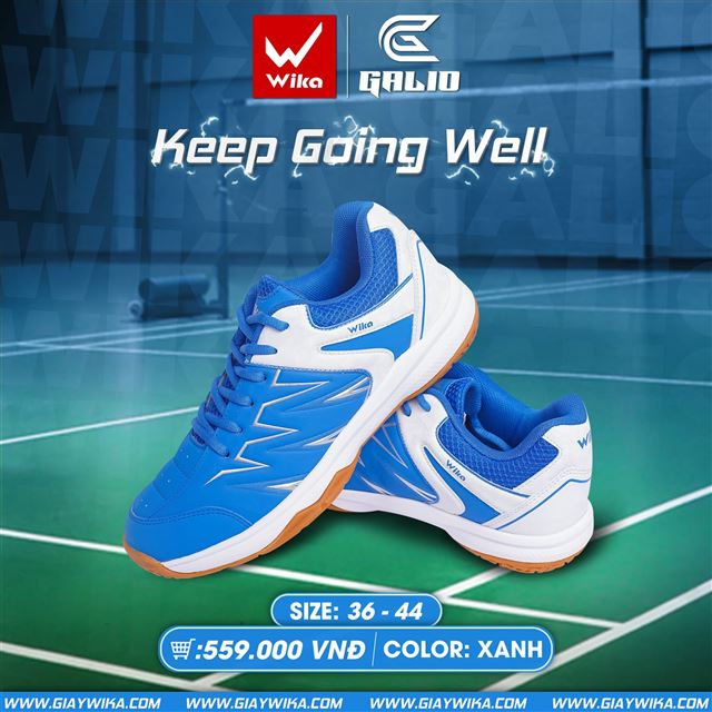 Giày thể thao Wika Galio - Màu Xanh