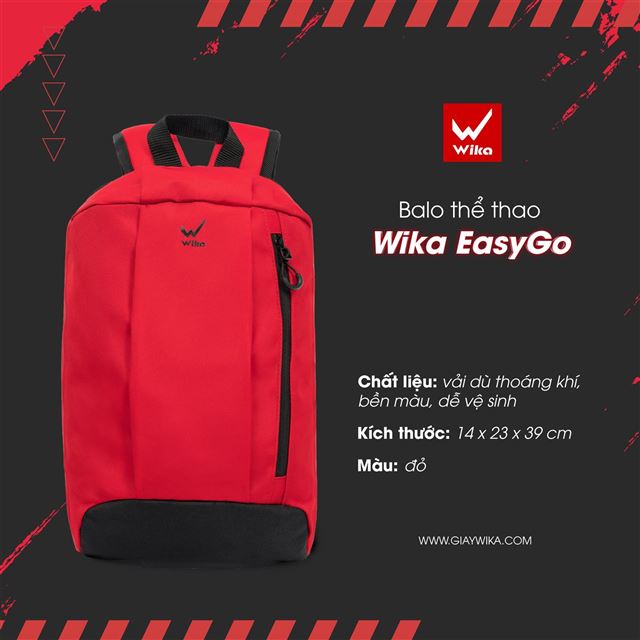 Balo Thể Thao Wika EasyGo - Màu Đỏ