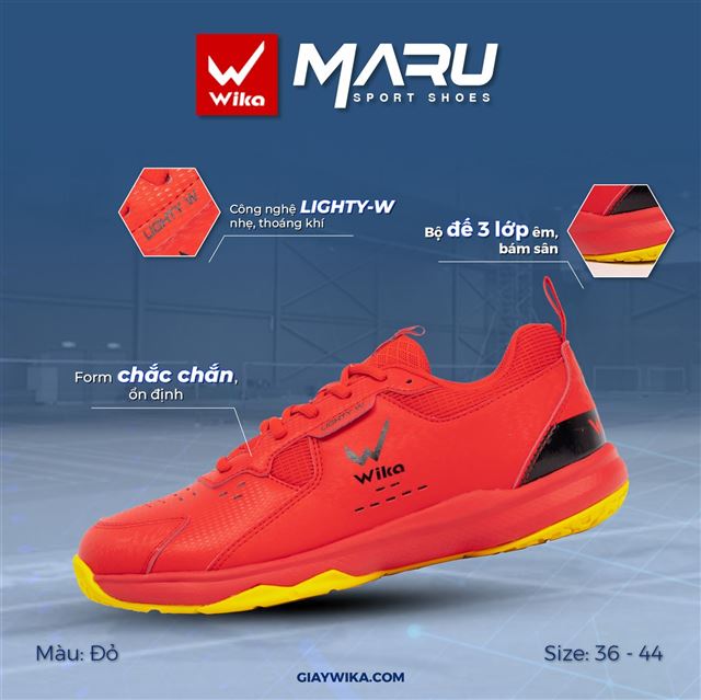 Giày Wika Maru - Màu Đỏ