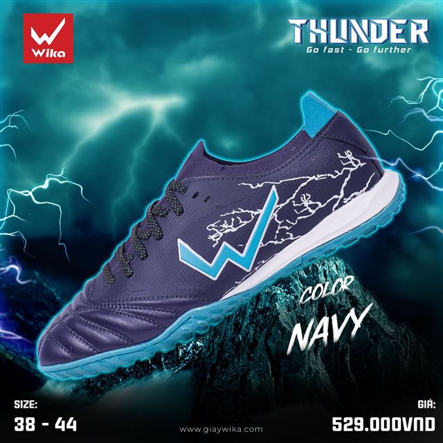 Giày bóng đá Wika Thunder - Màu Xanh Navy