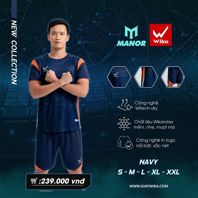 Áo bóng đá Wika Manor - Màu Navy