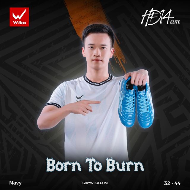 Giày bóng đá Wika Hoàng Đức HĐ14 Elite Màu Navy