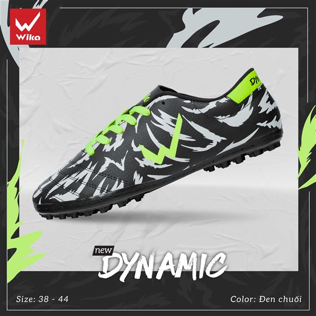 Giày bóng đá Wika Dynamic - Màu Đen Chuối