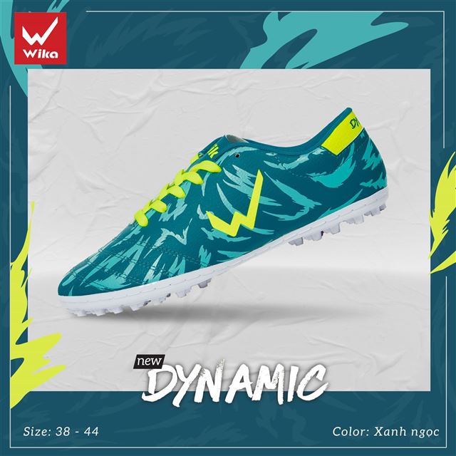 Giày bóng đá Wika Dynamic - Màu Xanh Ngọc