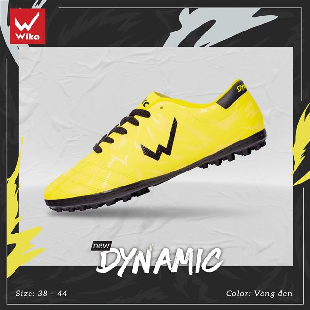 Giày bóng đá Wika Dynamic - Màu Vàng Đen