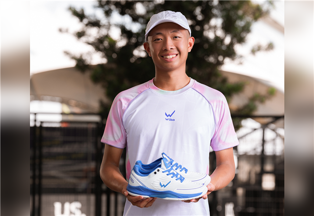 Giày Pickleball Quang Dương Wika Merik Pro Series Màu Trắng Xanh