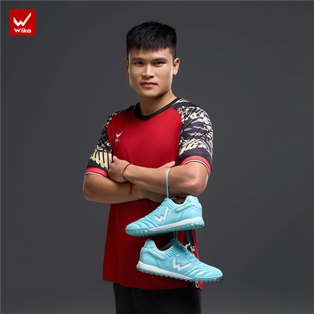 Giày bóng đá Tuấn Hải Wika TH10 Màu Xanh Ngọc