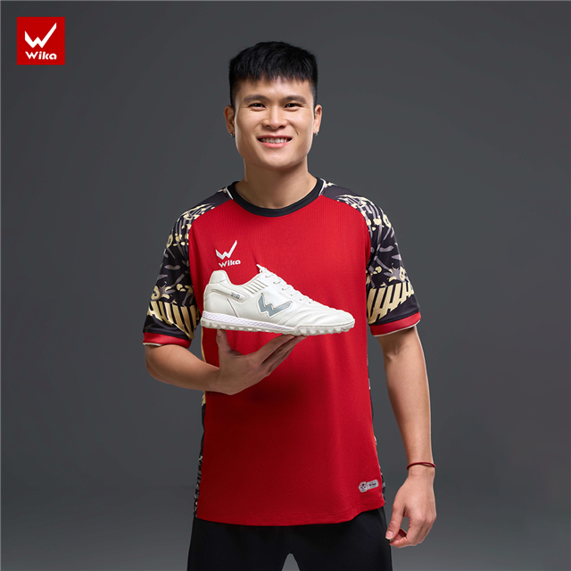 Giày bóng đá Tuấn Hải Wika TH10 Màu Kem