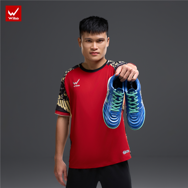 Giày bóng đá Tuấn Hải Wika TH10 Màu Xanh Dương