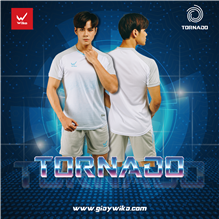 Áo bóng đá Wika Tornado _ Trắng Xám