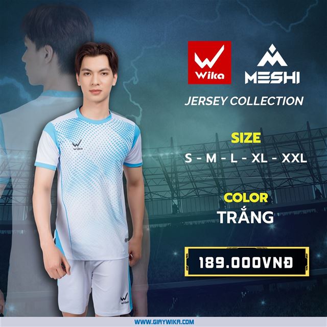 Áo bóng đá Wika Meshi - Màu Trắng