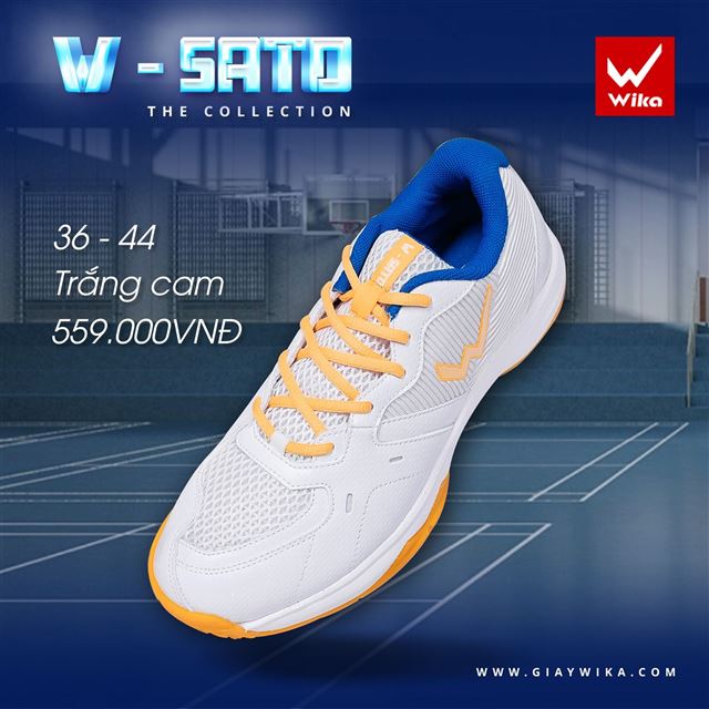 Giày Wika Sato - Màu Trắng Cam