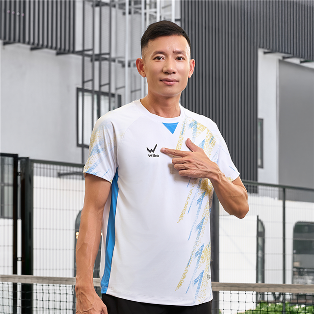 Áo thể thao Wika XVolt Màu Trắng Xanh Ya