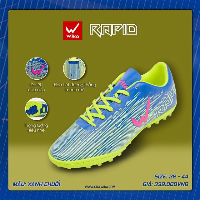 Giày Wika Rapid - Màu Xanh Chuối