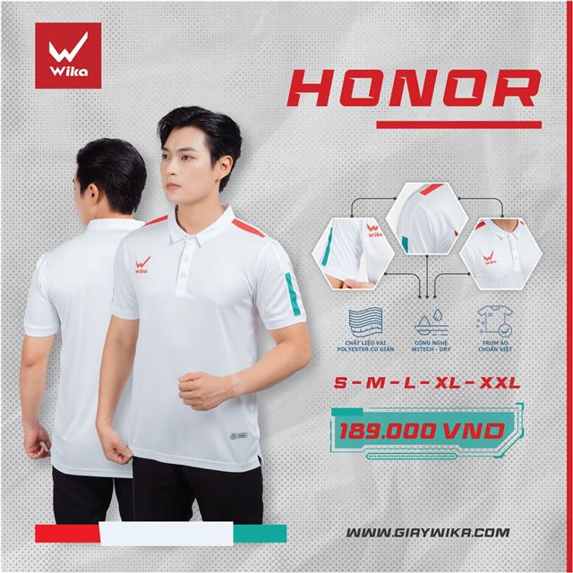 Áo Polo Wika Honor - Màu Trắng
