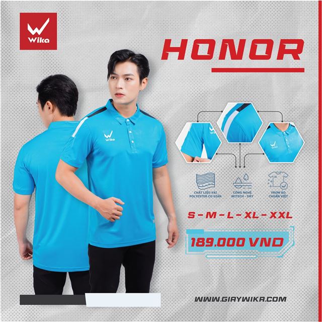 Áo Polo Wika Honor - Màu Xanh Dương
